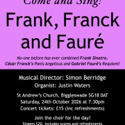 2026 Come and Sing Frank, Franck, Faure